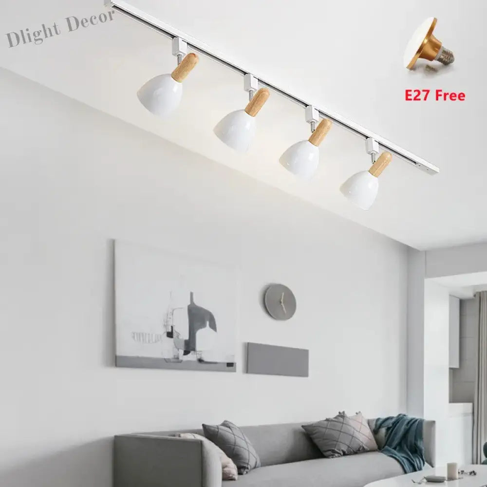 15W Modern Nordic Wooden LED Track Light - Ceiling Spotlight ceiling light