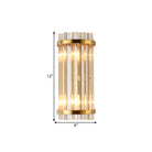 Elara’s Modern Gold Crystal Wall Sconce: Elegance Meets Functionality