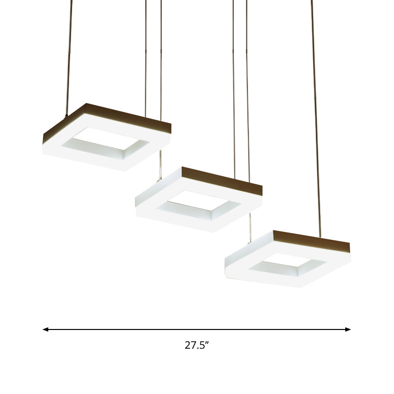 Ayla Modern Marvel: Black & White Acrylic Chandelier Pendant Lighting