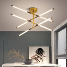 Joanna Elegance Meets Dazzling Illumination: The Black & Gold Linear Chandelier Black - Gold