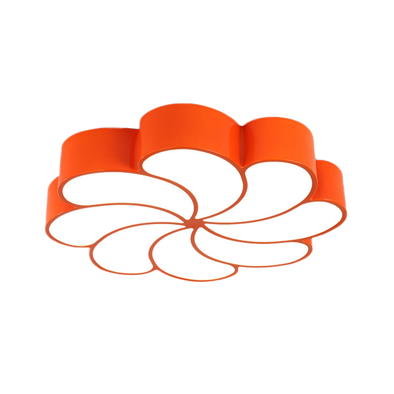 Elliana Modern Led Ceiling Light - Playful Orange & Yellow Spiral Design