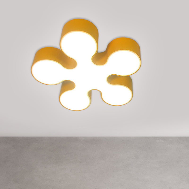 Blooming Brilliance: Colorful Blossom Led Ceiling Light For Kids Yellow