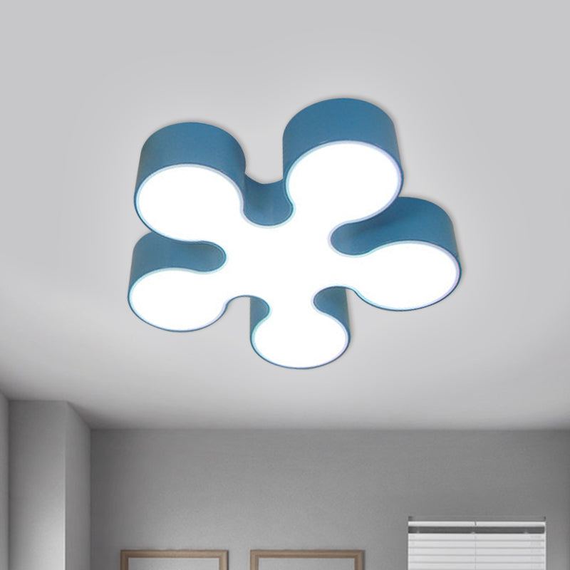 Blooming Brilliance: Colorful Blossom Led Ceiling Light For Kids Blue