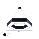 Blakely Modern Hexagonal Led Pendant: Illuminate Your Office With Style And Functionality Pendant