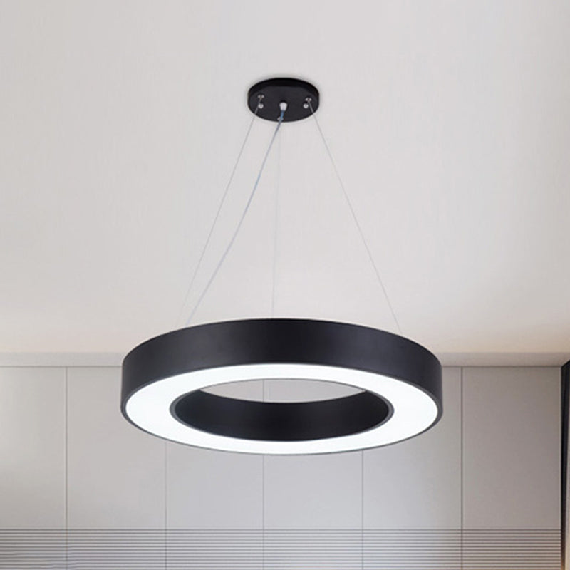 Avery’s Airy Ambiance: Minimalist Black Hoop Pendant Light Lighting