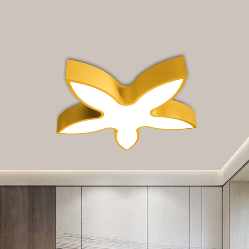 Twinkling Stars For Kids’ Rooms: Led Flush Mount Light Yellow