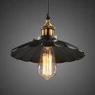 Embrace Industrial Charm With A Floral Touch: The Black Shade Pendant Lamp / 10’