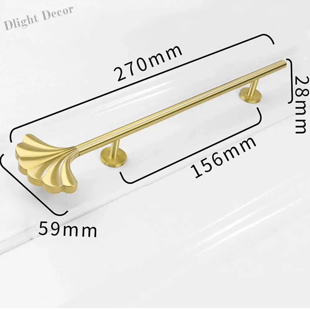 1PC Solid Brass Ginkgo Leaf Handle – Elegant Gold Furniture Knob for Cabinets Wardrobes and Cupboards 1 pc / CHINA