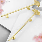 1PC Solid Brass Ginkgo Leaf Handle – Elegant Gold Furniture Knob for Cabinets Wardrobes and Cupboards 1 pc / CHINA