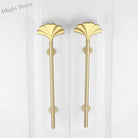 1PC Solid Brass Ginkgo Leaf Handle – Elegant Gold Furniture Knob for Cabinets Wardrobes and Cupboards 1 pc / CHINA