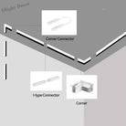 2 Meter White LED Magnetic Track Lighting System Accessories - Ceiling Recessed Magnet Rail Lamp Kit ceiling light