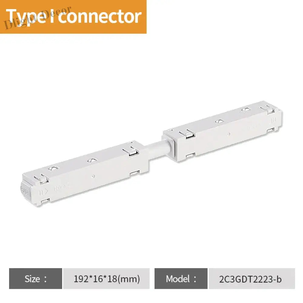 2 Meter White LED Magnetic Track Lighting System Accessories - Ceiling Recessed Magnet Rail Lamp Kit Type I Connector