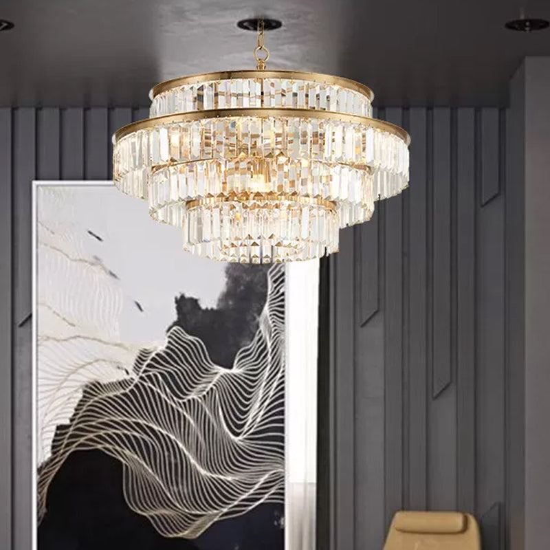 Cascading Brilliance: A Majestic Centerpiece For Your Dining Room Gold Pendant Lighting