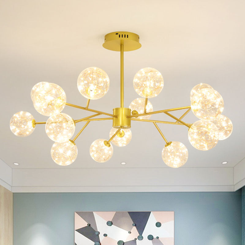 Isabella’s Modern Gold Starry Chandelier