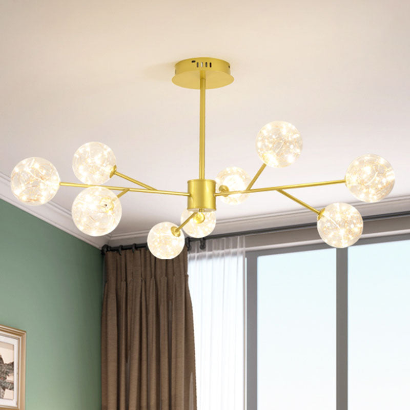 Isabella’s Modern Gold Starry Chandelier