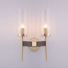 Angelina Elegance Meets Warm Illumination: The Gold Fluted Glass Wall Light 2 / Brass Wall Lamp