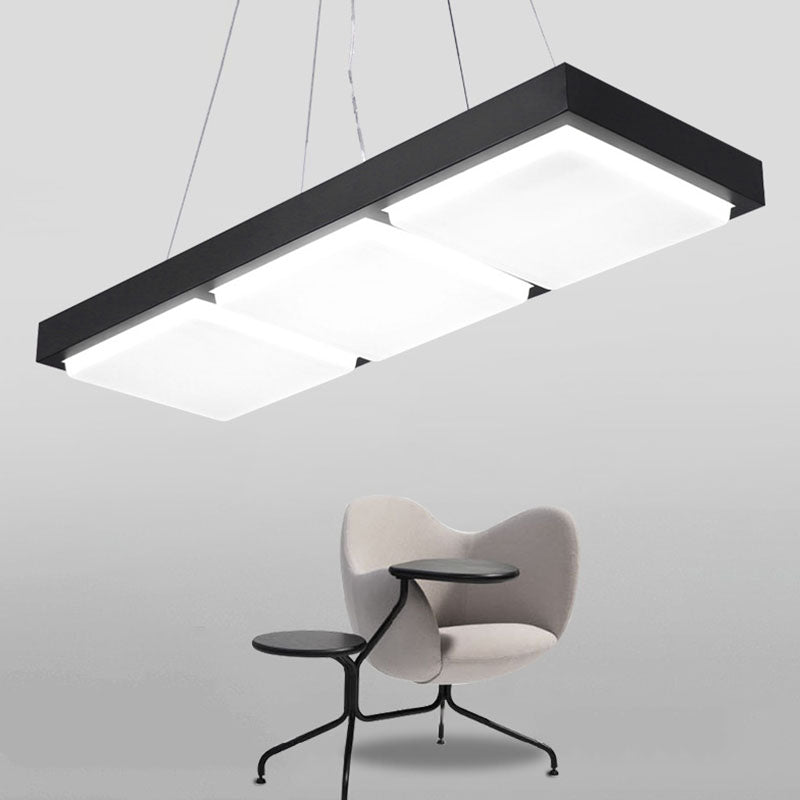 Anaïs’s Minimalist Led Pendant Light - Sleek Acrylic Rectangle For Office And Dining Lights