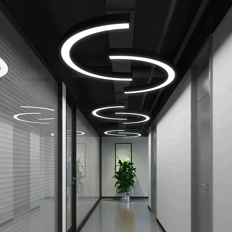 Daniel’s Modern Arc Pendant - Sleek Led Light For Spacious Areas