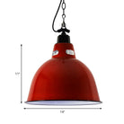 Industrial Brilliance: The Red Dome Shade Pendant Lamp