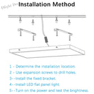 20W Led Flat Panel Light - Square Ceiling Lamp 300X300Mm Cold White Indoor Lighting Ac175 - 265V