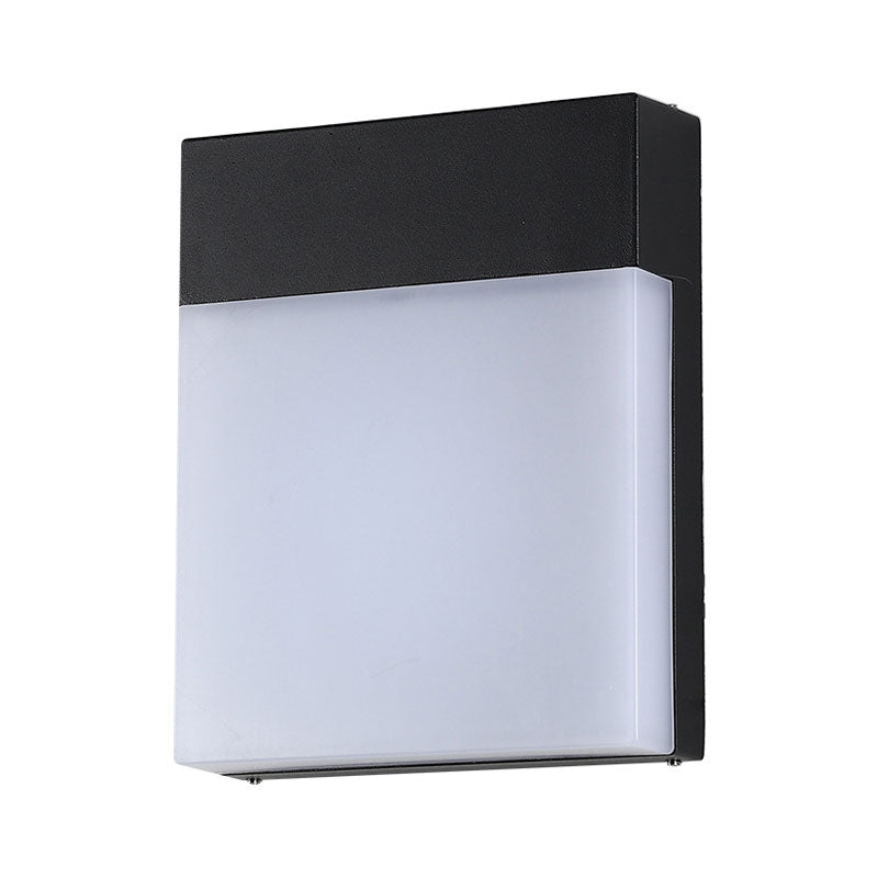 Coralie’s Modern Led Outdoor Wall Light - Sleek Black Rectangle Sconce