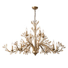 Gold Amber Crystal Branch Pendant Chandelier - Rustic Bedroom Suspension Lighting Chandelier