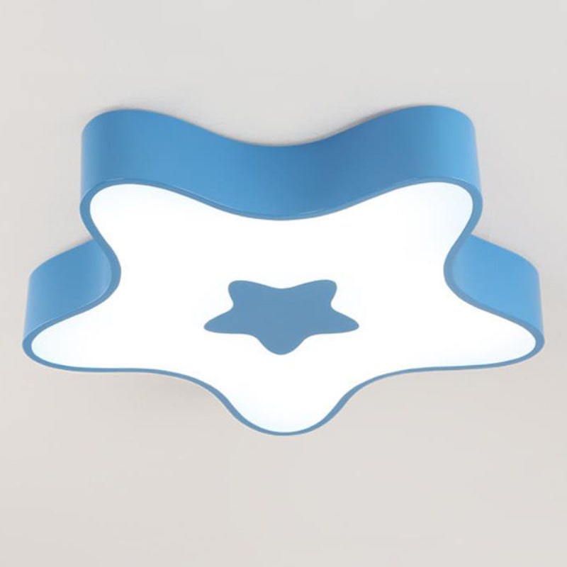 Transform Your Nursery With The Starry Sky: Led Flush Mount Light Blue / White