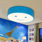 Brighten Your Child’s Day With The Happy Face Led Nursery Ceiling Light! Blue / White Light Fixtures