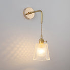 Vintage Single - Bulb Bedside Wall Mounted Lamp In Gold - Shaded Glass Light Fixture / B Wall Lamp