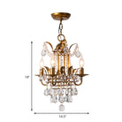 Gemma Elegance Meets Sparkling Brilliance: The Gold Crystal Drop Chandelier