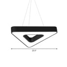 Triangular Led Gym Chandelier - Contemporary Acrylic Suspension Light In Black Multi - Size Energy