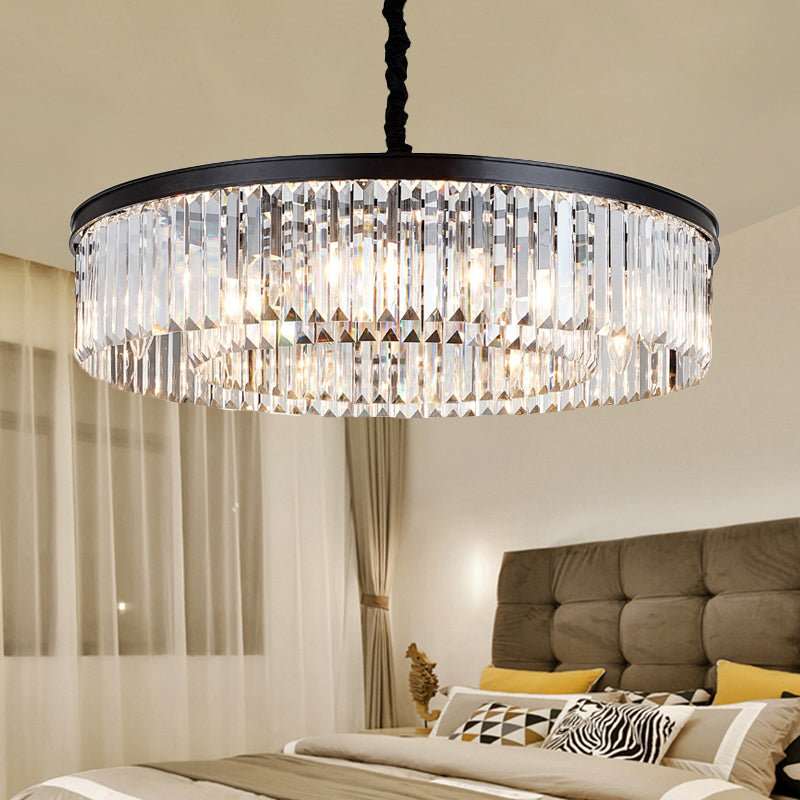 Emilia Modern Crystal Chandelier: Sparkling Elegance In Multiple Sizes (16’ 23.5’ 31.5’) Black / 16’