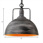 Elara - Adjustable Industrial Pendant Light With Aged Silver Dome (1 - Light)