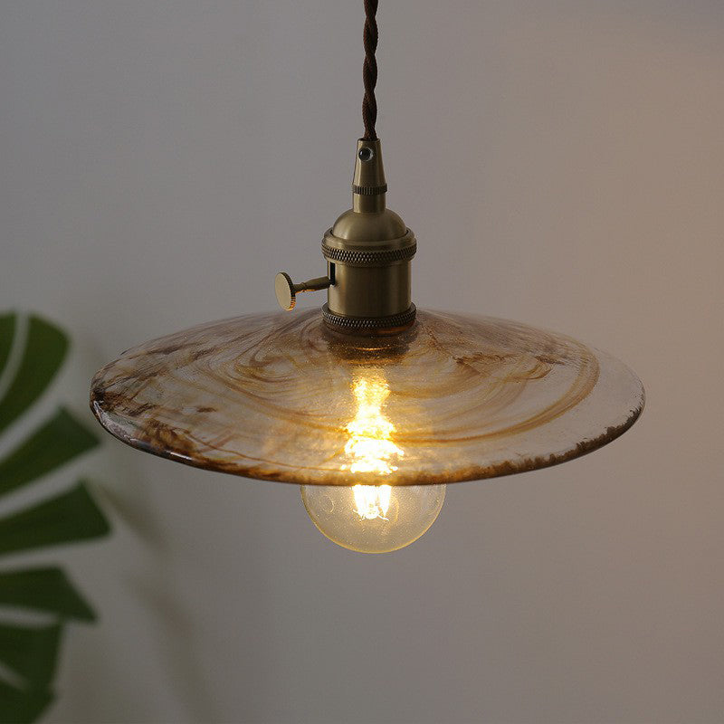 Cecilia Cognac Glass Pendant Lamp: Warm Glow And Industrial Charm