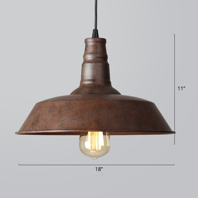 Industrial Iron Pendant Light (1 - Light) - Choose Your Size And Finish