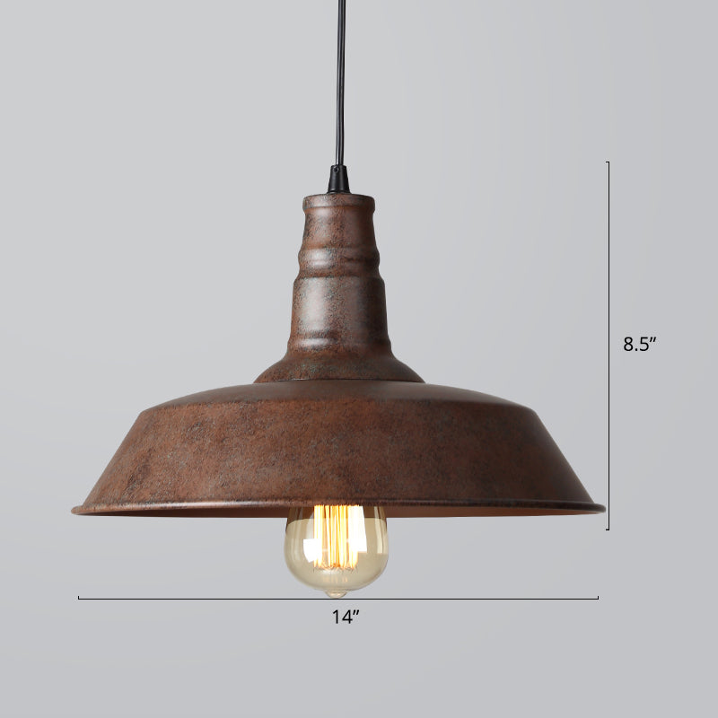 Industrial Iron Pendant Light (1 - Light) - Choose Your Size And Finish