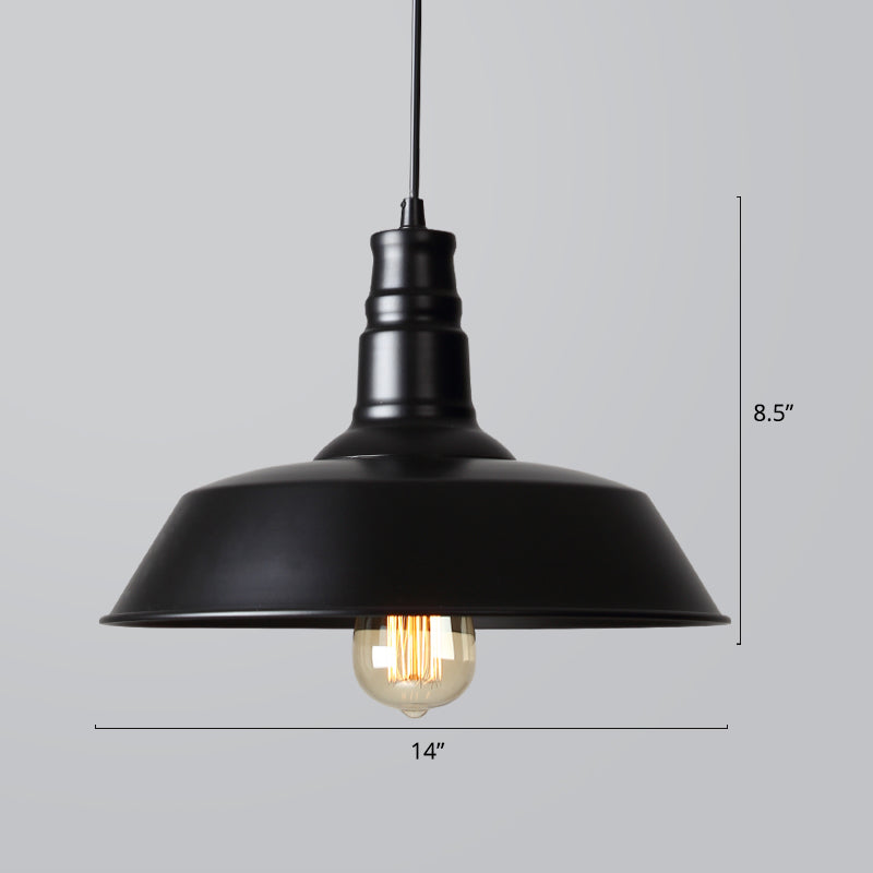 Industrial Iron Pendant Light (1 - Light) - Choose Your Size And Finish