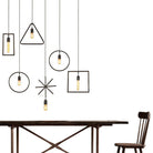 Cali Geometric Pendant: Bold Style & Warm Ambiance (Black Metal)