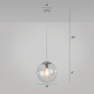 Modern Glass Orb Pendant: Stylish Lighting For Restaurants Clear / 8’