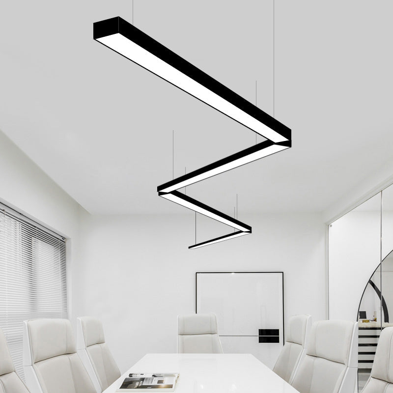 Brinley Modern Linear Chandelier: Brighten Your Conference Room In Style Pendant Lighting