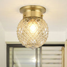 Colonial Charm Meets Modern Versatility: The Brass Ceiling Flush Light / Globe