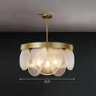 Khloe Postmodern Chandelier - Brass & Seeded Glass Delight