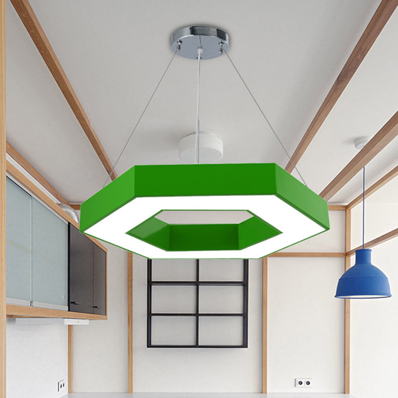 Stella’s Contemporary Led Honeycomb Pendant Light - Vibrant Green/Blue/Red In White/Warm/Natural