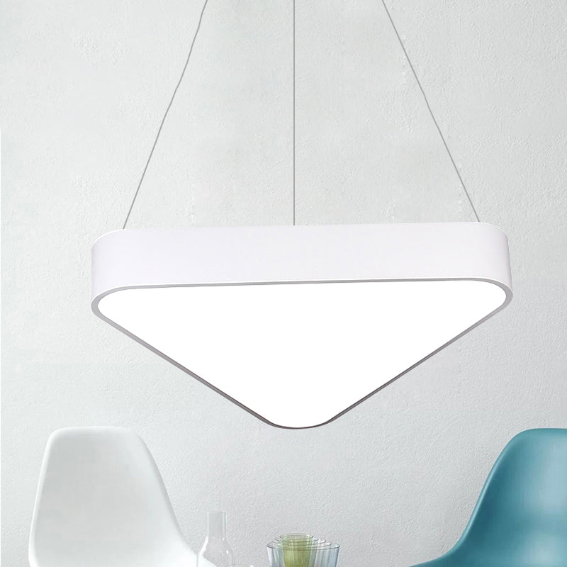 Ariella Modern Triangle Pendant: Light Up Your Space With Style And Warmth White / 18’