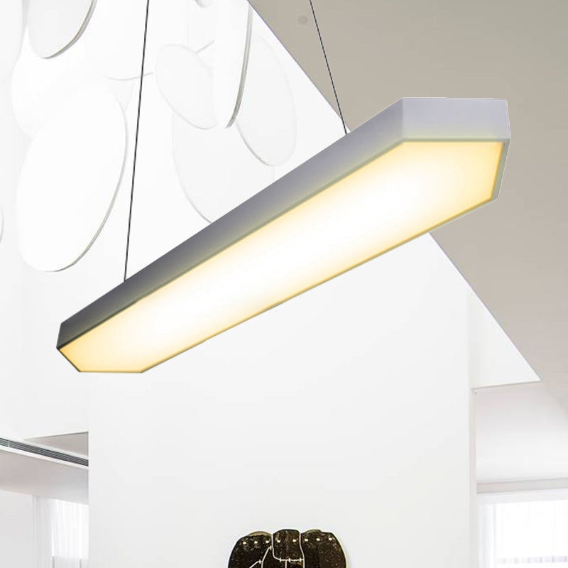 Karla Modern Linear Pendant: Customizable Led Light For Any Space Silver / 4’ Natural