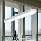 Karla Modern Linear Pendant: Customizable Led Light For Any Space White / 4’ Natural