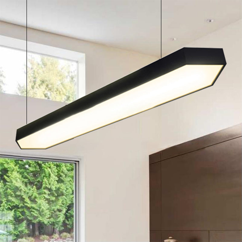 Karla Modern Linear Pendant: Customizable Led Light For Any Space Black / 4’ Natural