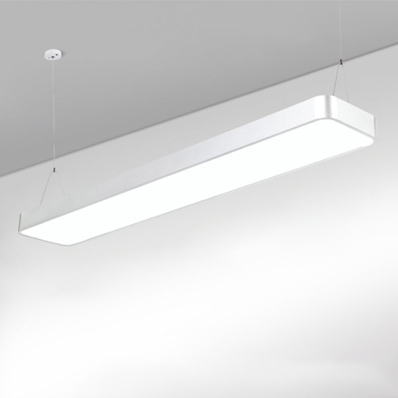 Callie Modern Pendant - Sleek Rectangular Led Light With Adjustable Length White / 23.5’ 8’