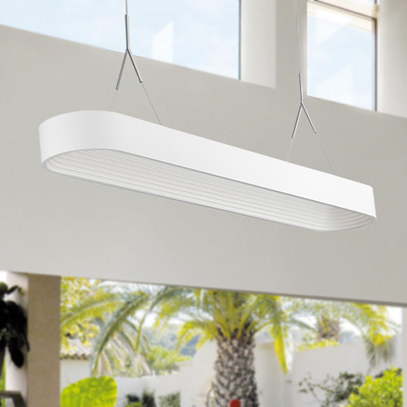 Alexis Modern Elliptical Pendant Lamp: A Touch Of Contemporary Elegance White / 33.5’ Lighting