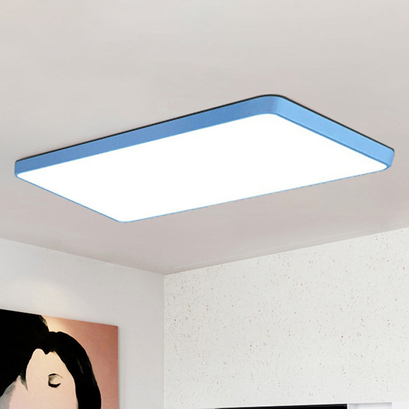 Brighten Your Space With Fun And Color: The Macaron Rectangular Flush Mount Ceiling Light